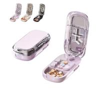 E Chu Adjustable Pill Cutter and Splitter for Multiple Pills, E-Chu Professional Pill Crusher for Small, Tiny or Large Medicine, New Portable Travel Device(Blue,1/2+1/3+1/4)