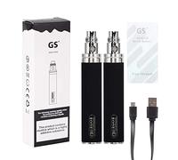 E-Cigarettes Battery Kit Discoball Authentic GS Ego II Rechargeable Battery and USB Charging Cable for 510 Thread Vape Pen Nicotine Free (Black, 2200mAh, 2 PCS)