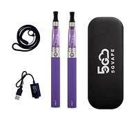 E Cigarettes eGo-T CE4 Vape Pen 5GVAPE Starter Set Shisha Starter Kit,Dual E-Cig Vape Pens,Long Lasting 1100mAh Battery,Easy Top Refill Cartridge,No E-Liquid No Nicotine (Purple)