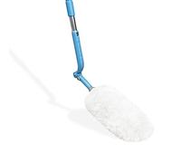 E-Cloth 2 in 1 Microfibre Extendable Duster, Household Floor, Wall and Ceiling Cleaner, Blue & White, Washable and Reusable, 1 Count