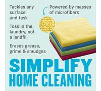 E-CLOTH 4 General Multi Purpose Cloths Dry & Wet Use Microfiber Washable 4CP