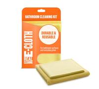 E-Cloth Bathroom Microfibre Cleaning Pack, Absorbent and Polishing Bathroom Cleaner for a Spotless Shine Bathroom Counters and Bath Tubs, Washable and Reusable, 100 Wash Promise, 2 Cloth Set