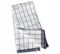 E-Cloth Classic Check Tea Microfibre Dish Towel, Streak-Free and Absorbent Dish Drying Kitchen Towels, Washable and Reusable, 100 Wash Promise, Black, 1 Pack