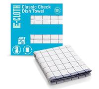 E-Cloth Classic Check Dish Towel, Premium Microfiber Cleaning Cloth, Ideal Kitchen Dish Drying Towels, Washable and Reusable, 100 Wash Guarantee, Blue, 1 Pack