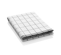 E-Cloth Classic Check Tea Microfibre Dish Towel, Streak-Free and Absorbent Dish Drying Kitchen Towels, Washable and Reusable, 100 Wash Promise, Black, 1 Pack