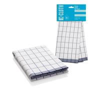 E-Cloth Classic Check Tea Towel Blue - Highly Absorbent, Quick-Drying Microfibre For Drying Dishes