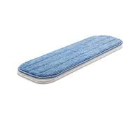E-Cloth Damp & Dusting Mop Head Twin Pack, Microfibre Mop Head Replacement for Floor Cleaning, Great for Hardwood, Laminate, Tile and Stone Flooring, Washable and Reusable, Blue & White