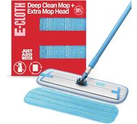 E-Cloth Deep Clean Mop with Extra Replacement Head, Microfibre, Perfect Floor Cleaner for Hardwood, Laminate, Tile and Stone Flooring, Washable and Reusable