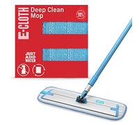E-Cloth Deep Clean Mop, Microfibre Mop for Floor Cleaning, Great for Hardwood, Laminate, Tile and Stone Flooring, Washable and Reusable, Blue & Silver, 1 Pack