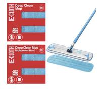 E-Cloth Deep Clean Mop with Extra Replacement Head, Microfibre, Perfect Floor Cleaner for Hardwood, Laminate, Tile and Stone Flooring, Washable and Reusable