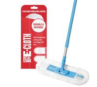 E-Cloth Flexi-Edge Floor & Wall Duster, Reusable Dusting Mop for Floor Cleaning, Floor Cleaner Ideal for Harword, Tile, Laminate and other Hard Surfaces, 100 Wash Promise, 1 Pack