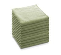 E-Cloth General Purpose Microfibre Cloth, Multipurpose Cleaning Cloth for Household Surfaces, Washable and Reusable, 100 Wash Promise, Green, 10 Pack