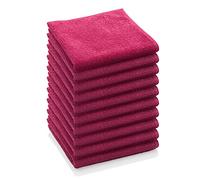 E-Cloth General Purpose Microfibre Cloth, Multipurpose Cleaning Cloth for Household Surfaces, Washable and Reusable, 100 Wash Promise, Red, 10 Pack