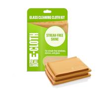E-Cloth Glass and Window Cleaner | Streak-Free Windows With Just Water | For Windows, Car Windscreen, Mirrors | Reusable Microfiber Towel Cleaning Kit | Tangerine Orange | 2pack