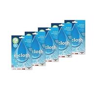 E-Cloth Glass & Polishing Cloth, Sustainable Microfibre Cleaning Cloth Set, Perfect Cleaner for Glass, Windows and Mirrors, Washable and Reusable, 100 Wash Promise, Assorted Colours, 5 Pack