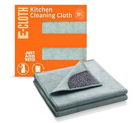 E-Cloth Kitchen Cleaning Cloth, Premium Microfibre Cleaning Cloth with Scrubber, Ideal for Kitchen Sinks and Dish Scrubber, Reusable, 100 Wash Promise, 2 Pack