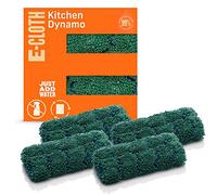 E-Cloth Kitchen Dynamo, Premium Microfiber Non-Scratch Kitchen Dish Scrubber Sponge, Ideal for Dish, Sink and Countertop Cleaning, 100 Wash Guarantee, Green, 4 Pack