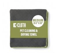 E-Cloth Pet Cleaning & Drying Bath Towel - Dog & Cat Towel, Absorbent Quick Dry Microfiber, Fast Puppy Clean, Grabs Outdoor Mud, Grass, Twigs, & Moisture, Easy to Wash - Medium