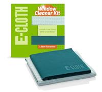 E-Cloth Window Cleaner Kit - Window and Glass Cleaning Cloth, Streak-free Windows with just Water, Microfiber Towel Cleaning Kit for Windows, Car Windscreen, Mirrors - Green