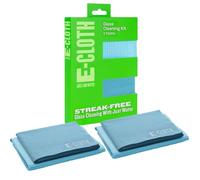 E-Cloth Window Cleaning Cloth and Glass Cleaning Cloth Microfibre Towel Cleaning Kit for Windows, Streak-Free Windows with just Water, Car Windshield, Mirrors - Alaskan Blue - 2pack