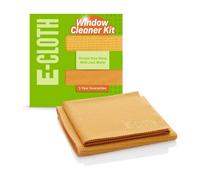 E-Cloth Window Cleaning Kit - 2-Piece Set, Microfibre Glass Cloth & Polishing Towel, Streak-Free Shine For Windows & Mirrors