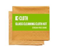 E-Cloth Window Cleaning Kit, Premium Microfibre Glass and Window Cleaner, Great for Shower Glass Doors, Indoor & Outdoor Windows and Car Windshield, Washable and Reusable, 100 Wash Promise, Orange