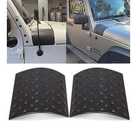 E-cowlboy Black ABS Body Armor Cowl Covers for Jeep Wrangler JK JKU Unlimited Rubicon Sahara X Sport 2007-2018, Easy Peel & Stick Installation