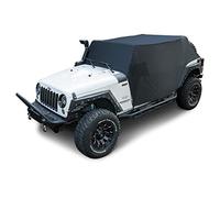 E-cowlboy Cab Cover 82215370 Car Cover for Jeep Wrangler JK JKU JL JLU 2007~2020 4-Door Black Oxford Sun Shade Car Cover Door Hard top Off 8104109