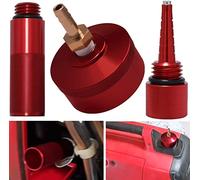 E-cowlboy Generator Extended Run Gas Cap, Mess Free Oil Change Funnel & Magnetic Oil Dipstick For Honda EU3000i EU2000i EU1000i, Aluminum Red (Set of 3)