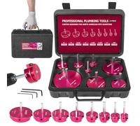E-cowlboy PVC Pipe Reamer Kit, 8-Piece Set, Fits Standard 1/2" Drills, Includes P3/4", 1-1/4", 1-1/2", 2-1/2", 3", 4"