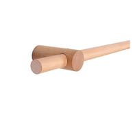 e Curtain Rod Wooden Curtain Track 140CM Single Pole Double Rod Option Metal BracketsDesign Perfect for Home Decor Rustic Wood Finish