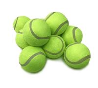 E-Deals Tennis Balls - Bundle Pack - Durable Sport Play Tennis Cricket Dog Toy Ball Great For Lessons, Practice, Throwing Machines Adults Children Exercise Pets (03# 9 X TENNIS BALLS)