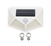 E-DONG ERDONG 100 LED Caravan Porch Awning Rail Light, Solar Lights Outdoor Solar Wall Lights with Motion Sensor Solar LED Light Waterproof Sunlight Powered- slides on awning rail