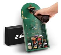 E EASTSTORM Bottle Opener Wall with Collection Container, Wooden Bottle Opener, Beer Opener, Wall Funny Gifts for Men, Gift Ideas for Men, Secret Santa Gift, Christmas Gifts