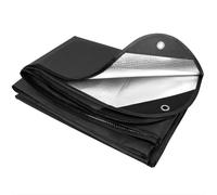E EASTSTORM Emergency Blanket 7x5ft Waterproof Reflective Tarp Black | Reusable Survival Blanket with Three Layer Protection. Ideal for Camping,Emergencies and Outdoor Shelter with Durable Design