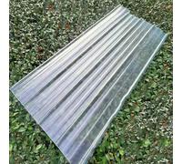 E ECATEE 1/4/7/10/16 Pcs Corrugated Roofing Sheet, Impact/Heat-Insulating, 2mm Glassfiber, UV/Rain/Snow Protection, with Screws (0.9x0.8m/35x31in, 1 Pcs)