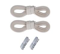 E EGART Elastic No Tie Shoelaces with Metal Buckles Shoe Laces for Kids，Adults，Elderly，shoelaces apply to sneakers, board shoes, casual shoes (Beige)