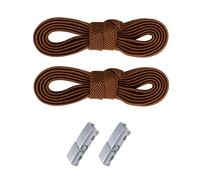 E EGART Elastic No Tie Shoelaces with Metal Buckles Shoe Laces for Kids，Adults，Elderly，shoelaces apply to sneakers, board shoes, casual shoes (Coffee)