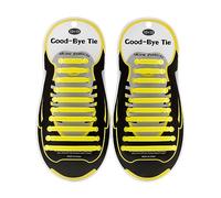 E EGART No Tie Laces for Kids and Adults, Elastic Laces for Trainers, Silicone Tieless Flat Shoelaces for Running Shoes (Yellow)