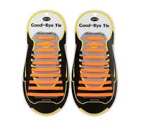 E EGART No Tie Laces for Kids and Adults, Elastic Laces for Trainers, Silicone Tieless Flat Shoelaces for Running Shoes (Orange)