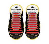 E EGART No Tie Laces for Kids and Adults, Elastic Laces for Trainers, Silicone Tieless Flat Shoelaces for Running Shoes (Red)
