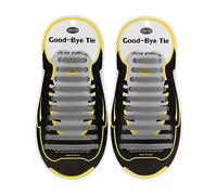 E EGART No Tie Laces for Kids and Adults, Elastic Laces for Trainers, Silicone Tieless Flat Shoelaces for Running Shoes (Grey)