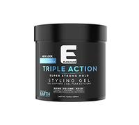 E Elegance Earth Fragance Triple Action Hair Gel - Super Strong Hold, Extreme Volume, Long Lasting Shine - Flake Free, Refreshing Fragrance - All Hair Types, 16.9 oz