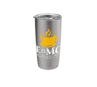 E Equals Milk Coffee Squared Nerdy Espresso Science Humor Stainless Steel Insulated Tumbler