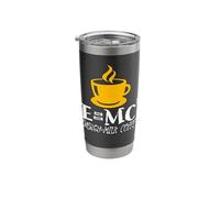 E Equals Milk Coffee Squared Nerdy Espresso Science Humor Stainless Steel Insulated Tumbler