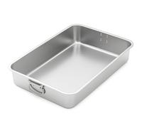 e esscopro 23.5'' X15.5'' x 4'' Roasting Pan Stainless Steel Turkey Roasting Pan Extra Large Thickened Baking Tray with Handle for Thanksgiving Oven Turkey Roasts Multilayer Lasagna Baked Goods