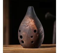 E/F/G Tone 10 Holes Instrument Chinese Flute Ancient Ceramic Ocarina for Beginners Artists Professional Performance (Color : F tone)