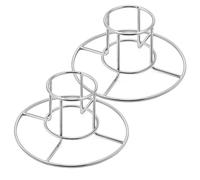 E-far 2-Pack Beer Can Chicken Holder for Grill Smoker Oven, Vertical Stainless Steel Beer Butt Chicken Stand for Whole Chicken Roaster, Food Grade & Non-toxic Rack for Tender and Juicy Chicken