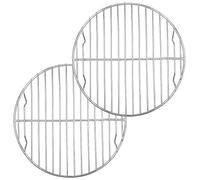 E-far 9 Inch Round Canning Cooking Racks, Stainless Steel Round Steaming Baking Cooling Rack Set of 2, Multi-Purpose for Air Fryer Pressure Cooker, Dishwasher Safe