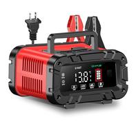 E-FAST Battery Charger 0-20A 12/24V Lifepo4 Lead Acid Automatic Smart Car Battery Charger, Trickle & Pulse Repair, Automobile Battery Maintainer for Car Truck Motorcycle Lawn Mower Boat